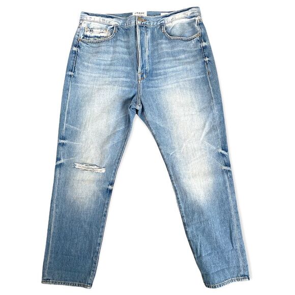 Frame Denim Le Original Light Blue Ankle & Cropped Jeans - Picture 1 of 7